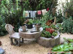 211 シーグラスアート工作キット 多肉植物 サボテンうさぎさん♡ 眠く
